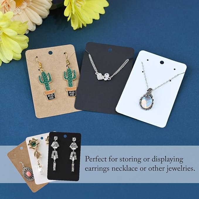 MOOCA Plain Hanging Earring Necklace Cards, Necklace Display, Earring Card - Image 3