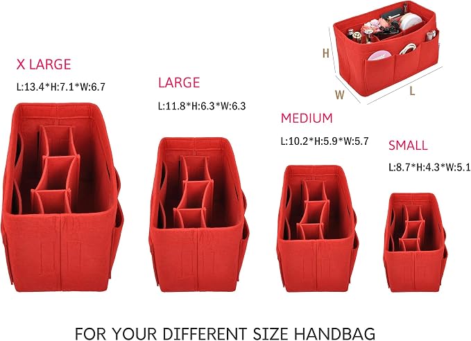 Vercord Felt Purse Organizer Handbag Insert Liner Shaper Bag in Bags - Image 4