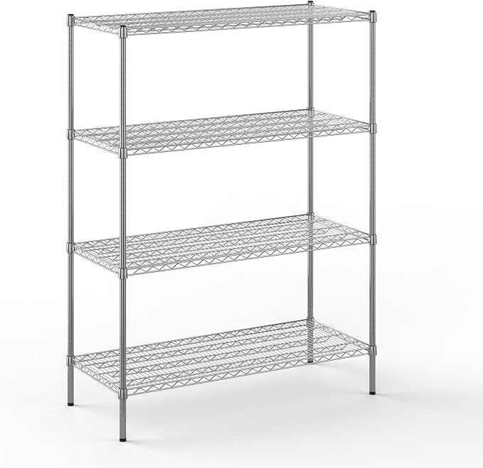 21" Deep x 48" Wide x 64" Height Wire Shelving Kit | 4-Tier | NSF Commercial by Regal+Altair