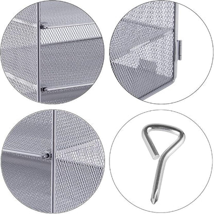 EASEPRES 5 Slot Mesh Desk Organizer Tray, File Paper Letter Folder Holder - Image 5