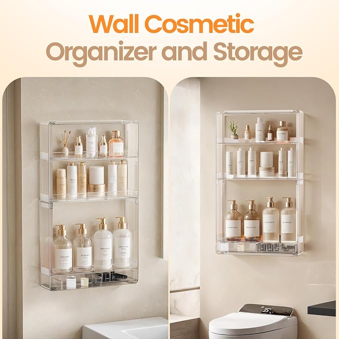 Shower Caddy Adhesive, X-Large Capacity Bathroom Organizers and Storage - Image 2