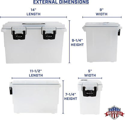 Sheffield Ammo Box Made in USA, Stackable Lockable Ammo Storage Box, Frost | XL - Image 3