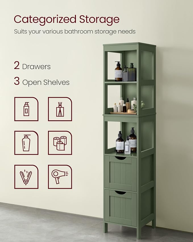 VASAGLE Storage Cabinet, Storage Organizer Rack Stand - Image 6