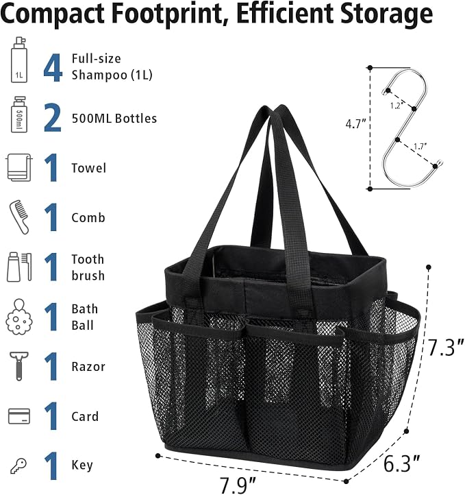 F-color Mesh Shower Caddy Portable - Image 6