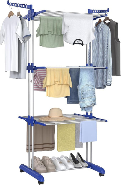 Bigzzia Clothes Drying Rack, Folding Stainless Steel Drying Rack Clothing by ThinkBigLiveBigger
