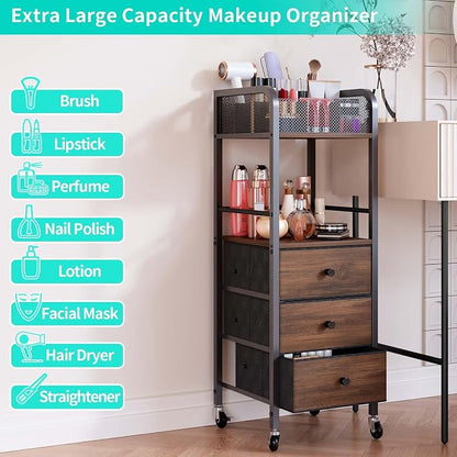 HapiRm Rolling Makeup Cart Organizer - Image 5