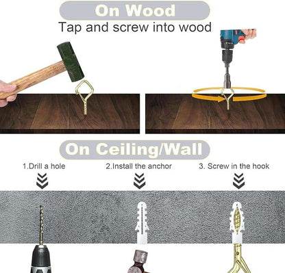 10 PCS Eye Screw Hooks for Hanging Heavy Duty - Image 5