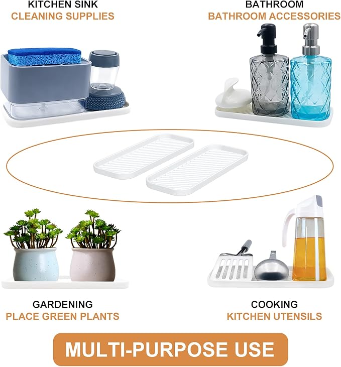 Silicone Organizer Tray, Soap and Sponge Holder - Image 4