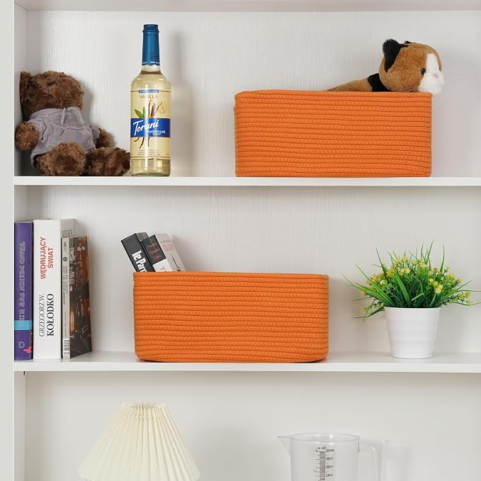 3-Pack Storage Baskets for Organizing | Woven Shelf Toy Basket | Rope Baskets - Image 7