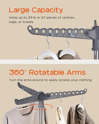 CASAMAYA Clothes Drying Rack Foldable, 59 inch Tripod Laundry Drying Rack Indoor - Image 4