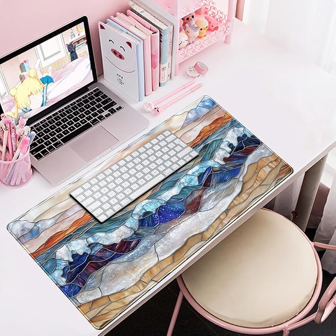 Mountain Sunrise Gaming Mouse Pad Large Desk Mat Extended Mouse and Keyboard Pad - Image 7