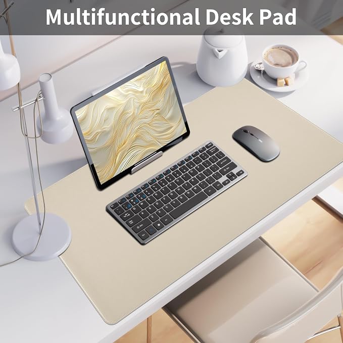 Bloss Desk Mat with Stitched Edges, 35.4"×15.7" Keyboard Pad Skin Pink - Image 2