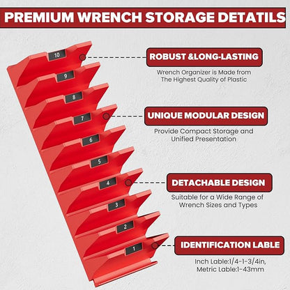 80PCS Modular Wrench Organizer Wrench Holder - Image 4
