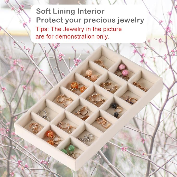 1 Pcs Earring Organizer Stackable Trays, Jewelry Drawer Inserts Container - Image 3