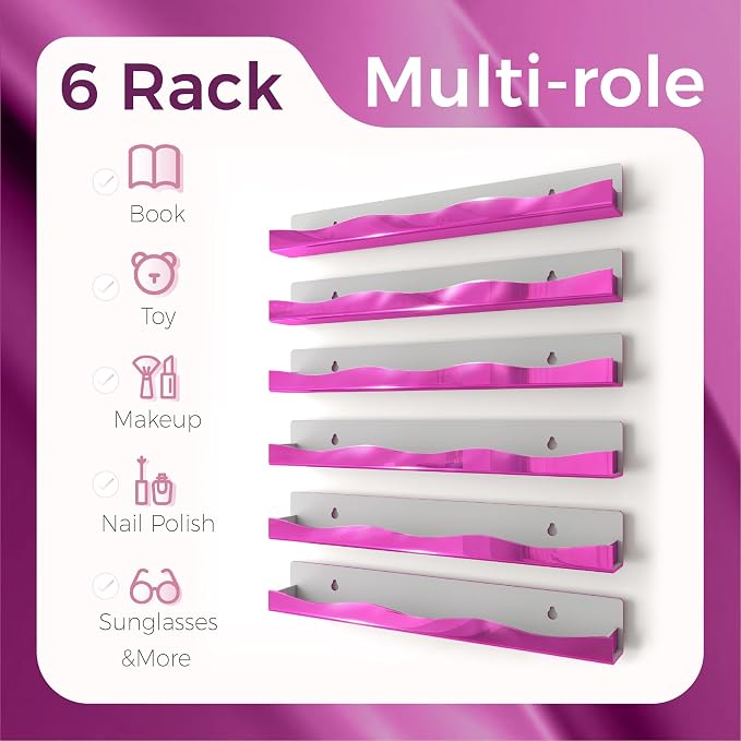 YMVV Wall-Mounted Nail Polish Organizer Rack - Image 5