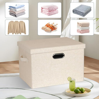 Large 17" 36 Quart Collapsible Stackable Storage Bins - Image 6