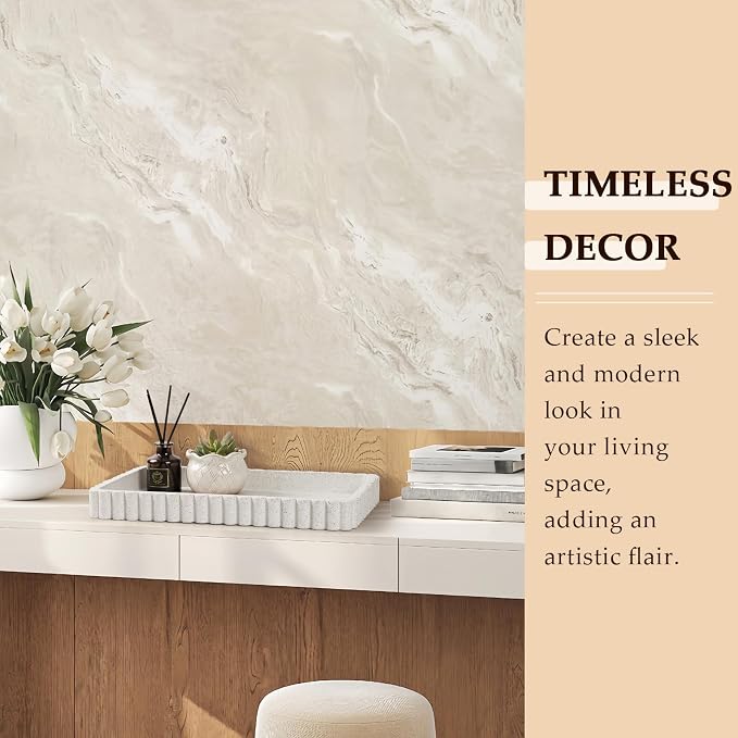 Concrete Decorative Tray for Coffee Table Decor, Rectangular Modern Decorative - Image 5