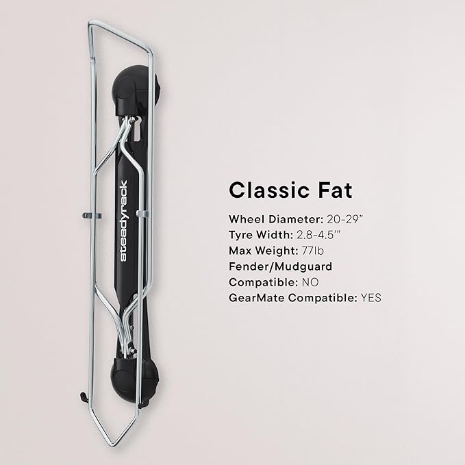 Steadyrack Fat Tire Bike Rack – Vertical Wall Mount Storage - Image 2