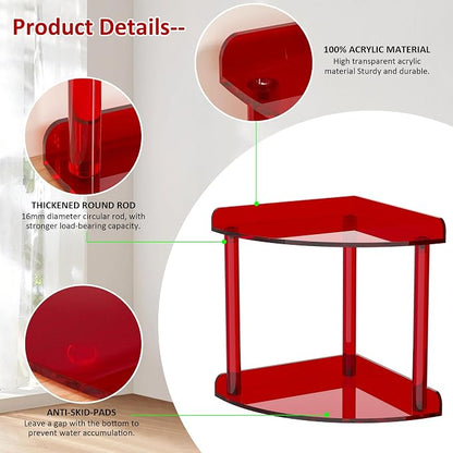 2 Tier Countertop Corner Organizer Shelf 7x7x8 Inch, Vanity Storage - Image 4