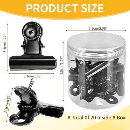 20 Pcs Black Push Pin Clips Heavy Duty Push Pins - Image 3