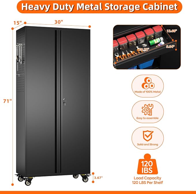Aobabo Metal Storage Cabinet - Image 3