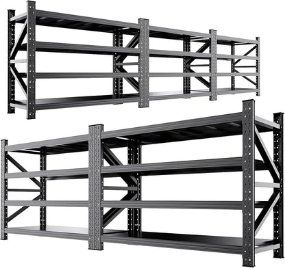 5-Pack Metal Storage Shelves, 4 Tier Garage Shelving 6000LBS Heavy Duty Metal by OrganizingStorageAssistant