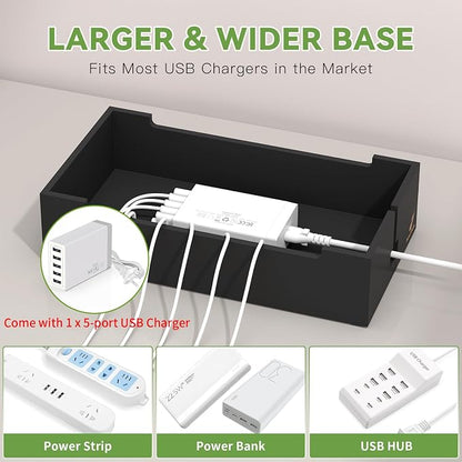 Pezin & Hulin Multi Charger Station Organizer, 5-Port USB Charger Dock - Image 5