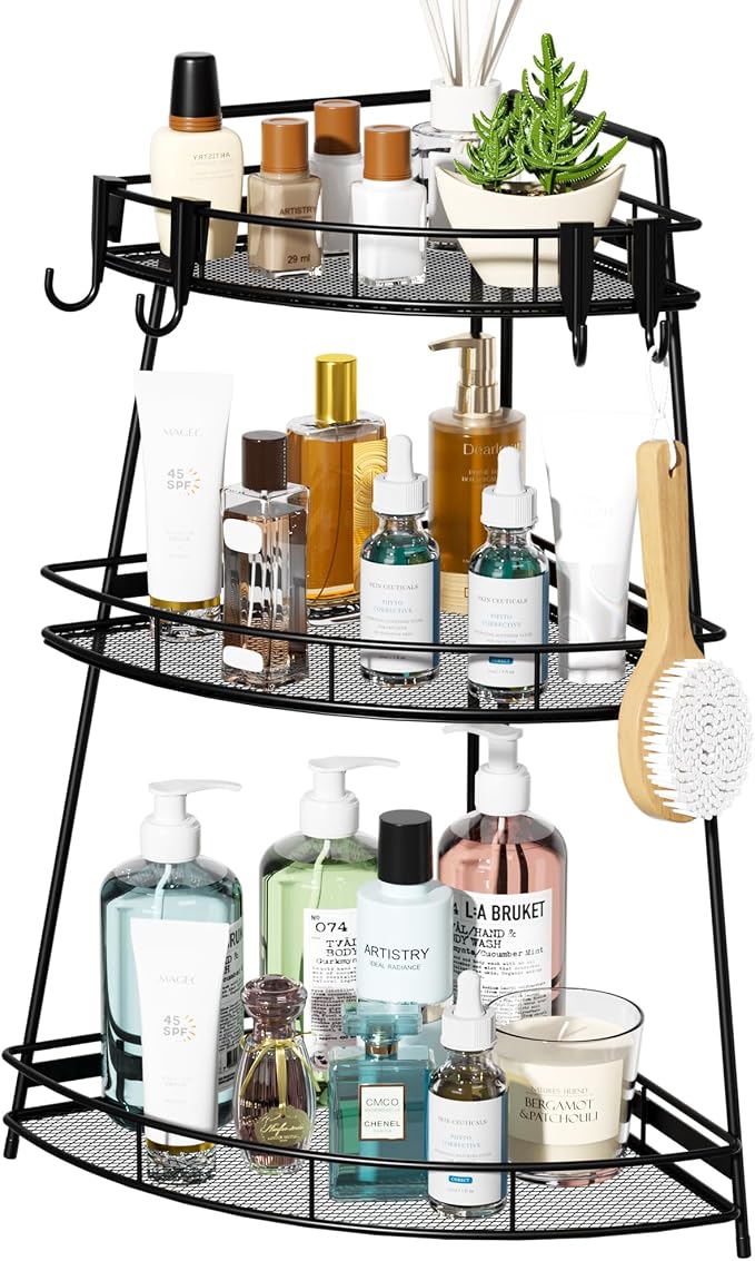VITVITI 3 Tier Corner Bathroom Counter Organizer, Metal Bathroom Countertop - Image 7