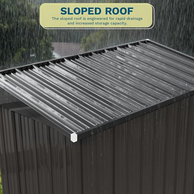 Patiowell 8x4 FT Outdoor Storage Shed - Image 5