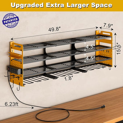 12 Cordless Drill Holder Large Power Tool Organizer Wall Mount - Image 2