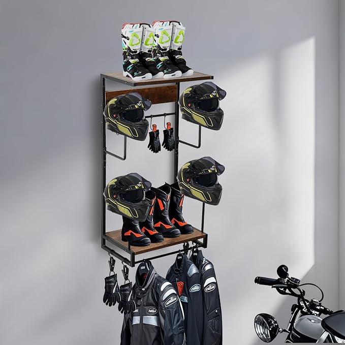 Motorcycle Helmet Rack, Wall Mount - Image 2