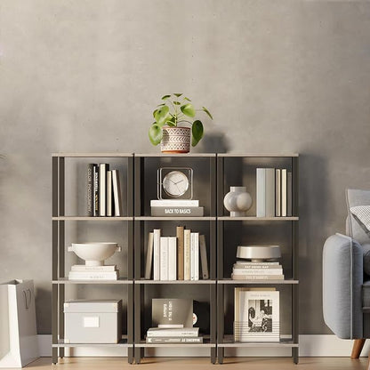 TUTOTAK Bookshelf, 4-Tier Small Narrow Book Shelf - Image 4