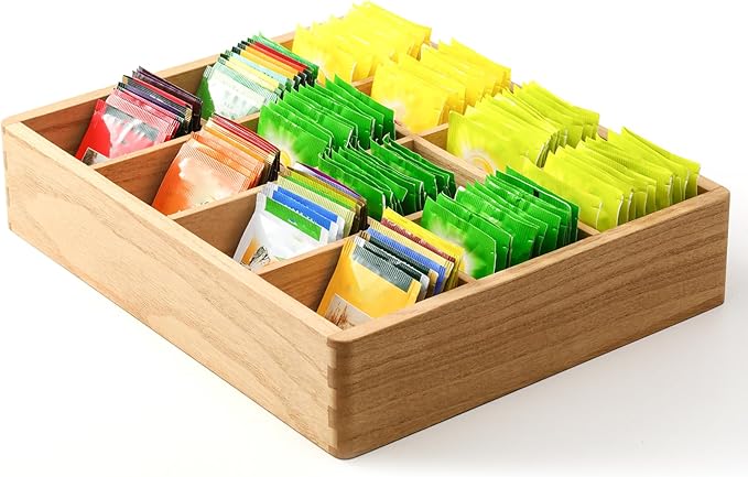 KIRIGEN Wooden Tea Bag Organizer by KIRIGEN