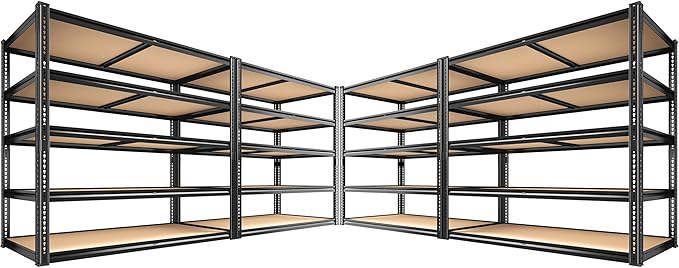 ROOMFAVE 40" W Storage Shelves 5 Tier Garage Shelving Heavy Duty, 2350LBS by RoomFave-organizeyourjoy