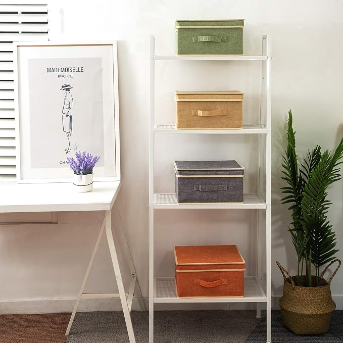 Storage Bins with Lid, Foldable Clothing Storage Box case with Handle - Image 3