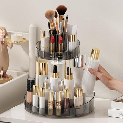 2 tier Makeup Organizer Countertop, 360 Rotating Makeup Organizer - Image 6