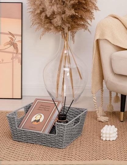 StorageWorks Round Paper Rope Woven Basket - Image 6