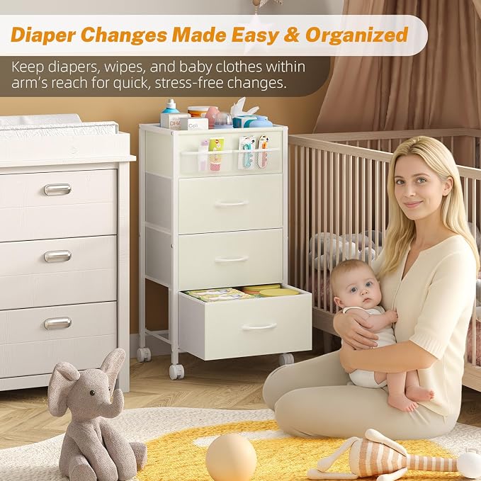 4-Tier Baby Diaper Caddy Organizer Cart - Image 5