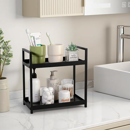 Anyoifax Bathroom Counter Organizer 2 Tier Vanity Storage Countertop Shelf - Image 2