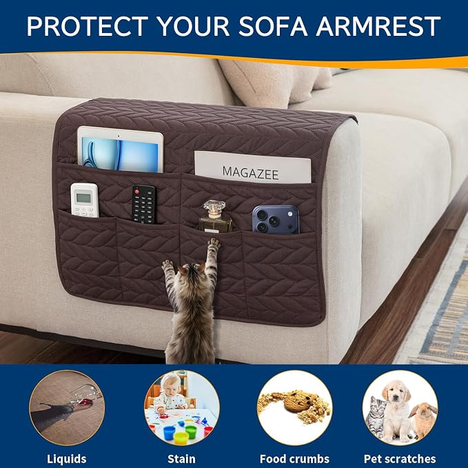 Remote Control Holder for Armchair, Couch Caddy Organizer TV Remote Holder for - Image 4