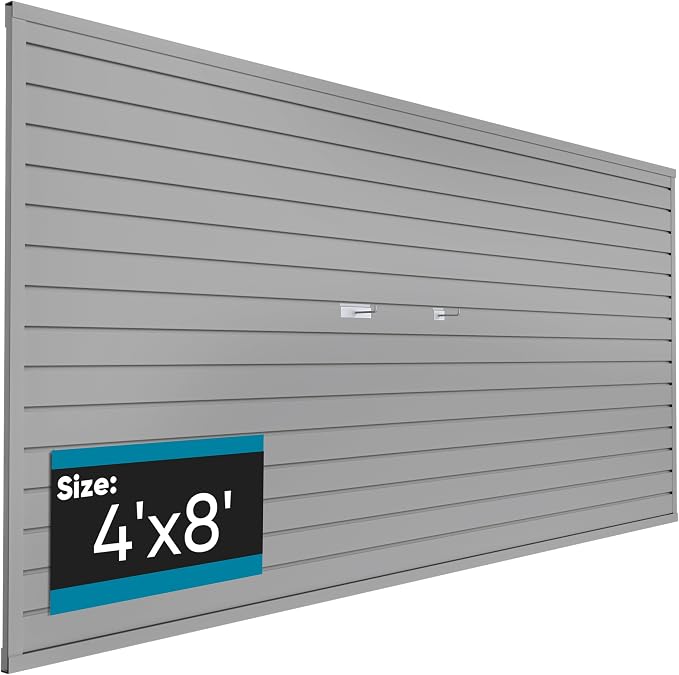 Braki PVC Slat Wall Paneling 4x8 ft, Garage Organizer Storage System, Heavy by BRAKKI