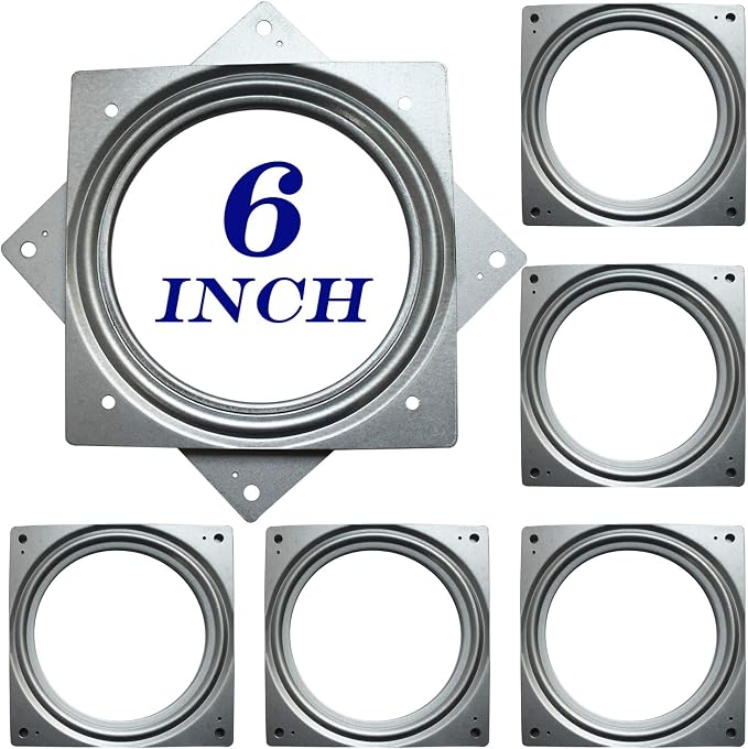 6Inch Lazy Susan Hardware, 500lbs Capacity Lazy Susan Turntable Bearing by Evadow
