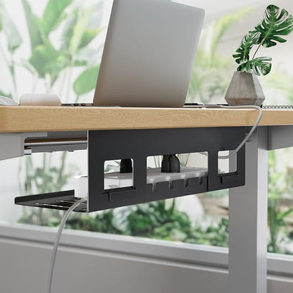 Under Desk Cable Management Tray, 15.7 Inches Metal Cord Organizer Rack - Image 3