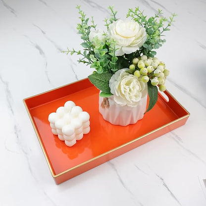 Spsyrine Orange Bathroom Vanity Tray by Spsyrine