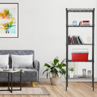 PayLessHere 5-Tier Adjustable Wire Shelf 12" W x 17" D x 48" H Max Load 750 lbs - Image 2