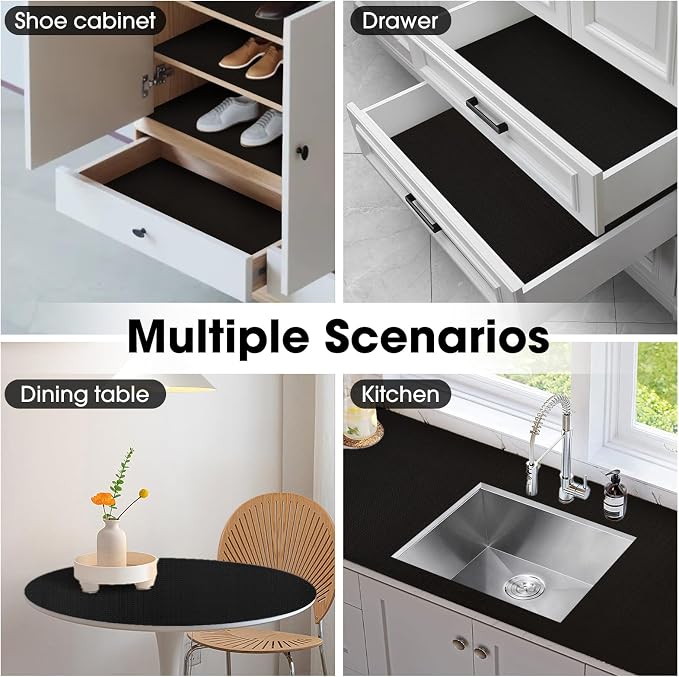 Drawer and Shelf Liner, Non-Slip Kitchen Cabinet Liners Non-Adhesive Thick - Image 9