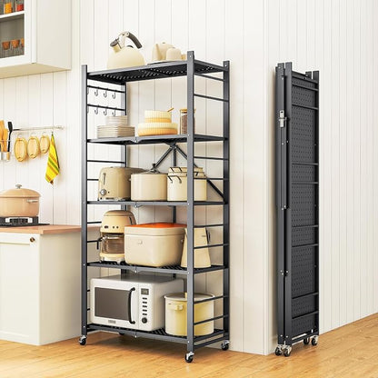 Fenbeli Foldable Shelves with Wheels - Image 4