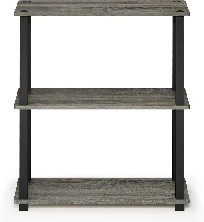 Furinno TURN-S-TUBE Storage Shelves Set of 2, 3-Tier Book Shelf, Corner Shelf - Image 6