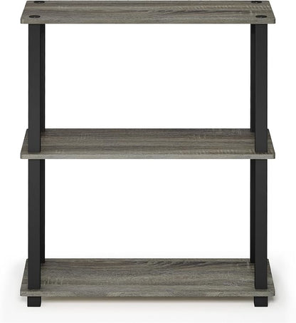 Furinno TURN-S-TUBE Storage Shelves Set of 2, 3-Tier Book Shelf, Corner Shelf - Image 6