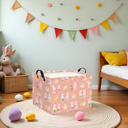 Rectangular Easter Basket for Home Kitchen Baby Girls Basket Cute Storage Bin - Image 6
